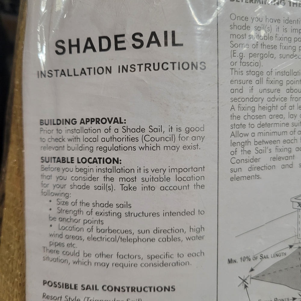 Shade sale New